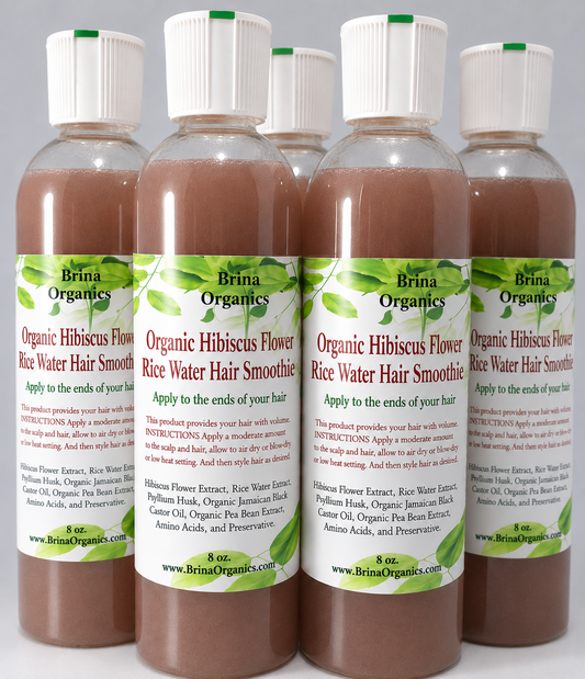 Organic Hibiscus Flower & Rice Water Hair Smoothie, BESTSELLER, Brina Organics