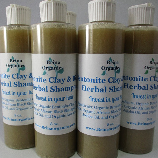 Bentonite Clay & Biotin Herbal Shampoo - Invest in your hair, Brina Organics