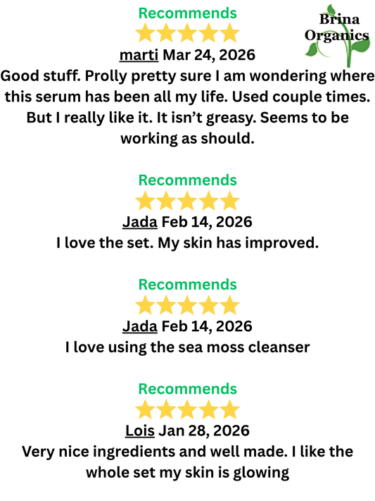 Organic Sea Moss Skincare Bundle - Facial Wash, Toner, and Serum