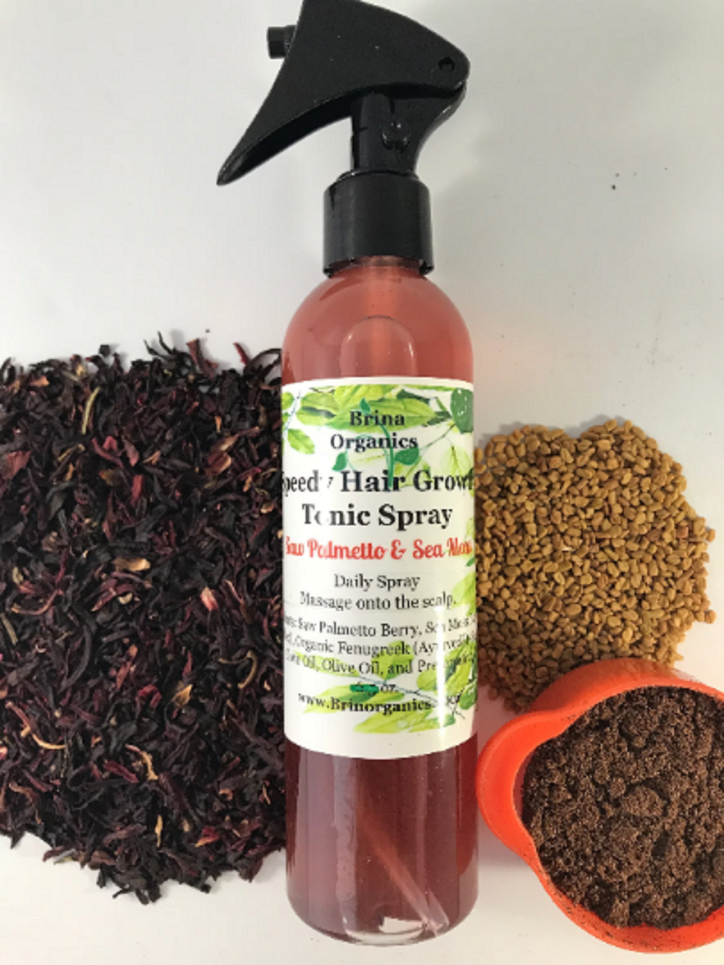 Speedy Hair Growth Tonic Spray, Saw Palmetto Berry & Sea Moss