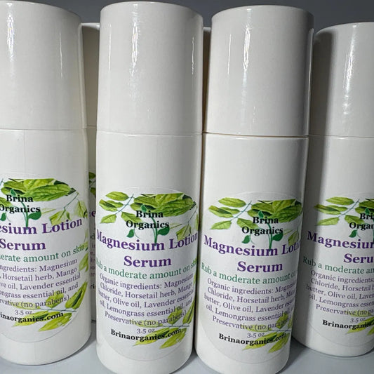 Magnesium Lotion Serum Potent Formula 7 oz., Brina Organics