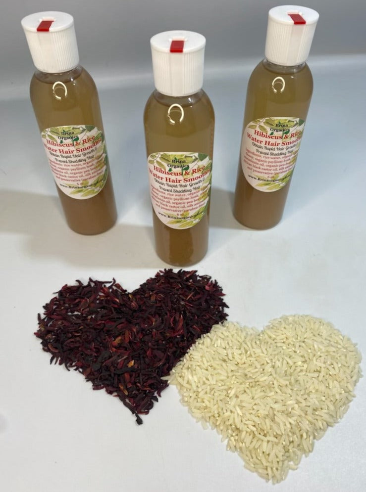 Organic Hibiscus Flower & Rice Water Hair Smoothie, BESTSELLER, Brina Organics