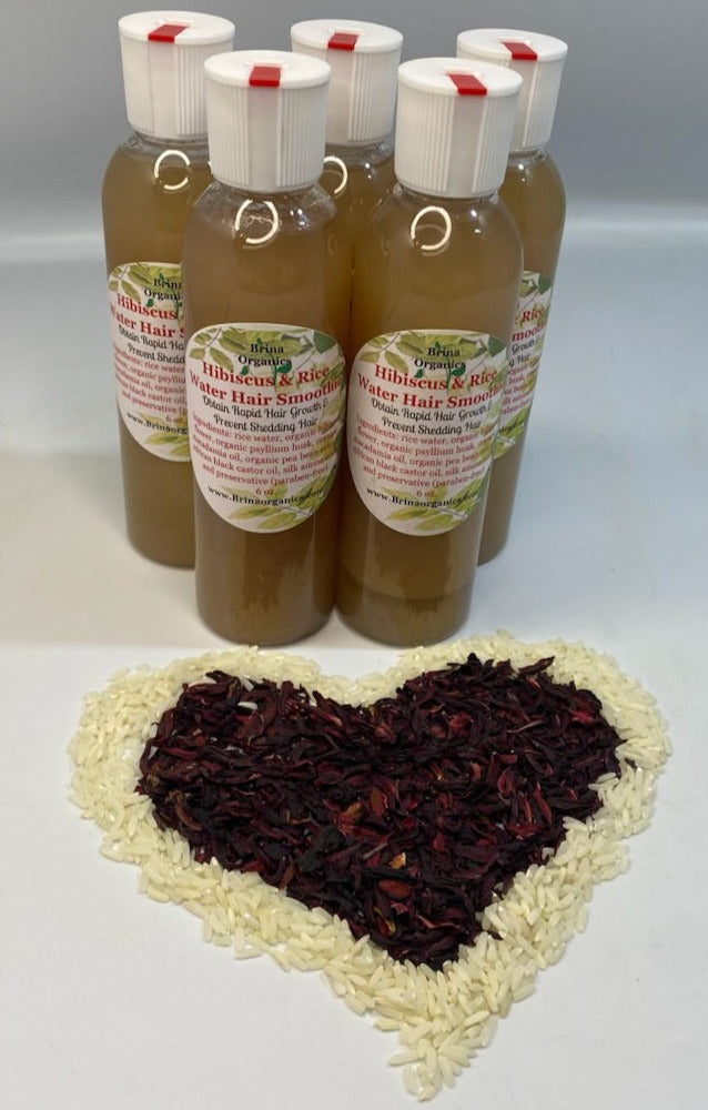 Organic Hibiscus Flower & Rice Water Hair Smoothie, BESTSELLER, Brina Organics