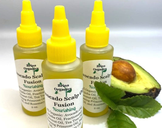 Avocado Scalp Oil Fusion, Nourishing Hair Growth Oil, Brina Organics