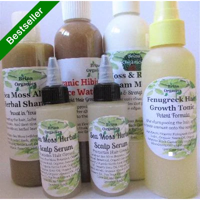 Optimal Natural Hair Growth 5-Step Bundle, Bestsellers, Brina Organics