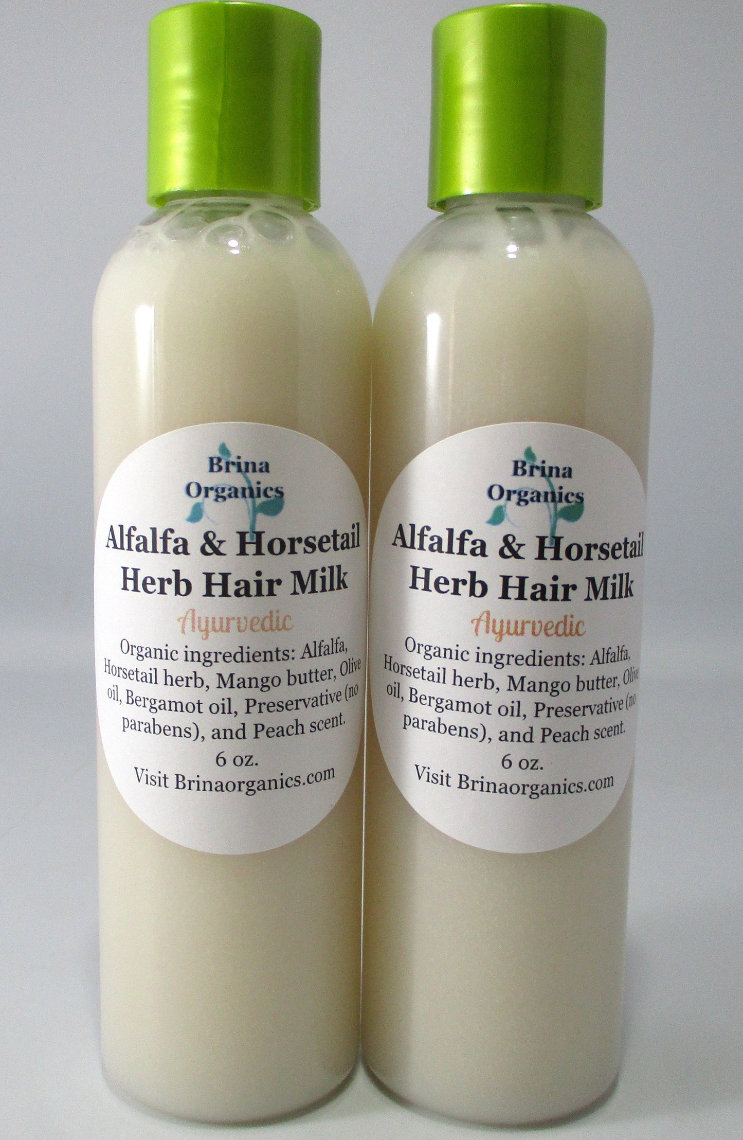 Alfalfa Horsetail Herb Hair Milk, Leave in Conditioner 6 oz. or 12 oz., Brina Organics