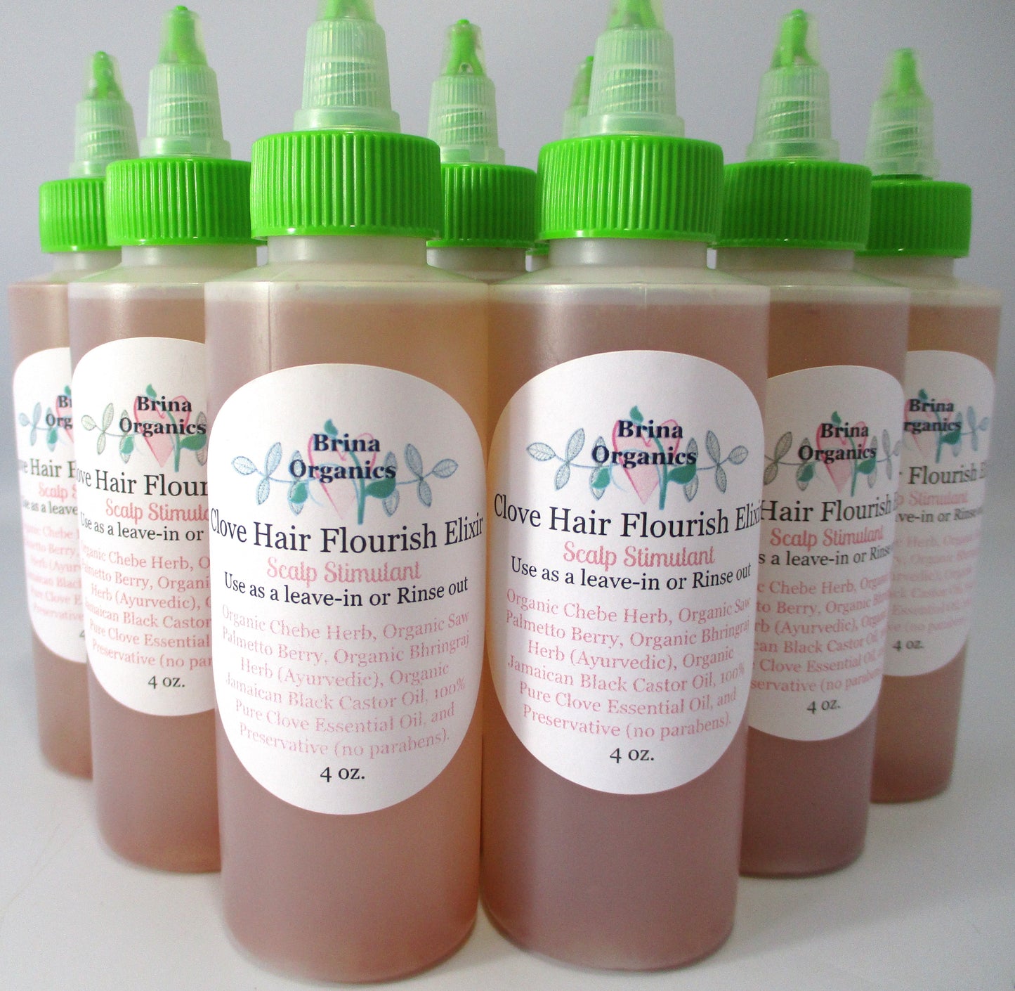 Organic Clove Hair Growth Elixir, Natural Scalp Stimulant, Brina Organics