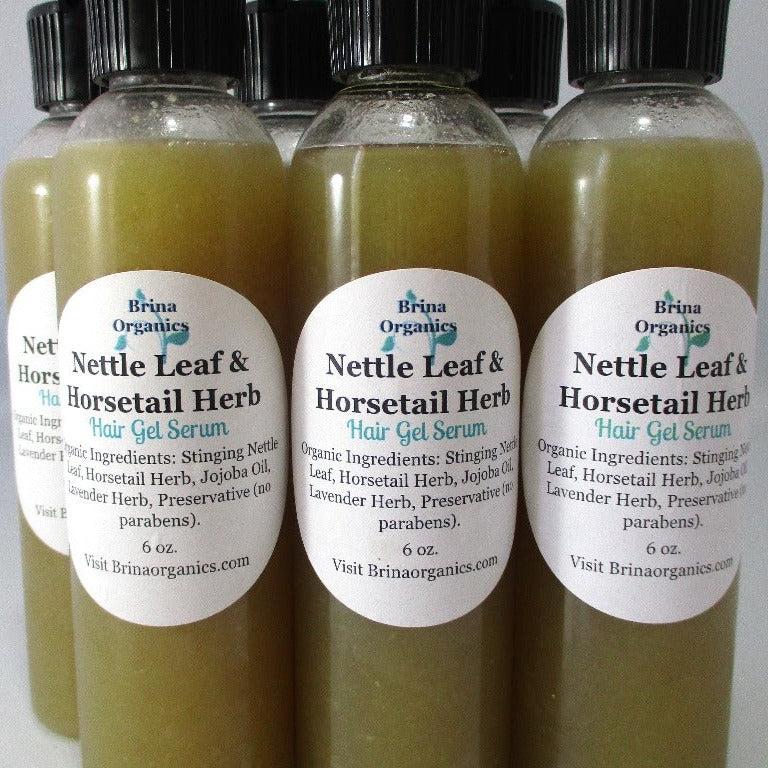 Nettle Leaf & Horsetail Herb Hair Gel Serum 6 oz., Brina Organics