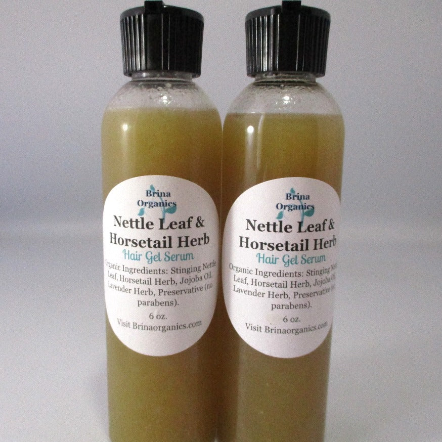 Nettle Leaf & Horsetail Herb Hair Gel Serum 6 oz., Brina Organics