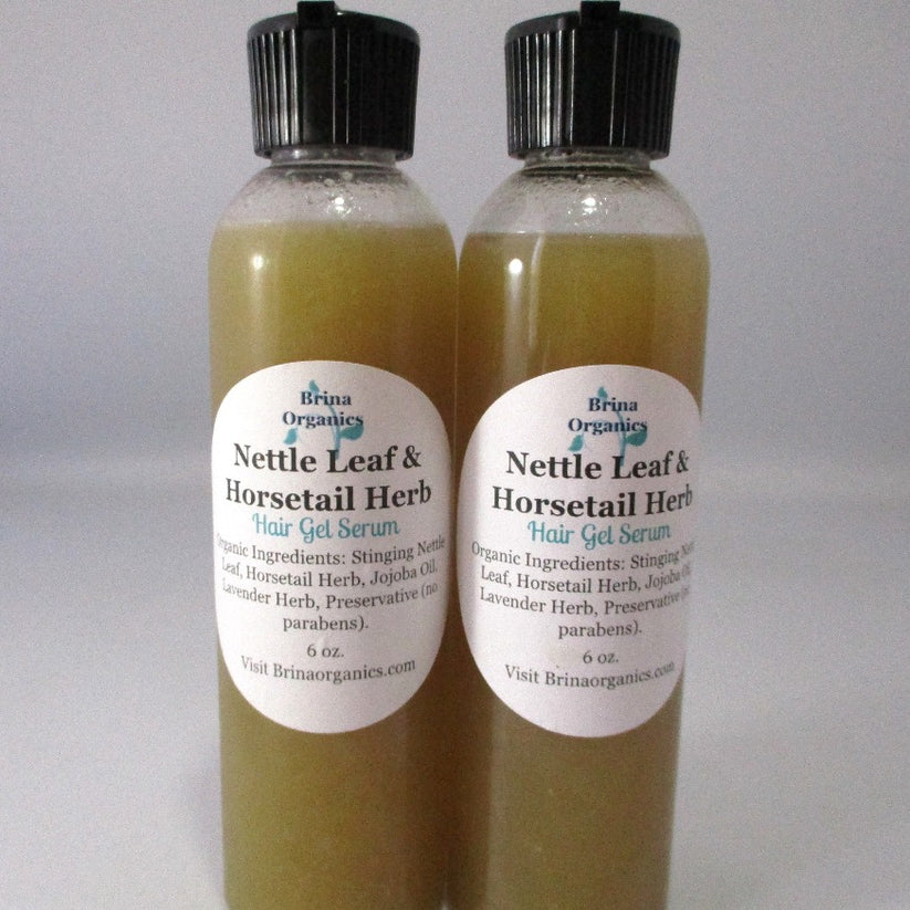 Nettle Leaf & Horsetail Herb Hair Gel Serum 12 oz., Brina Organics