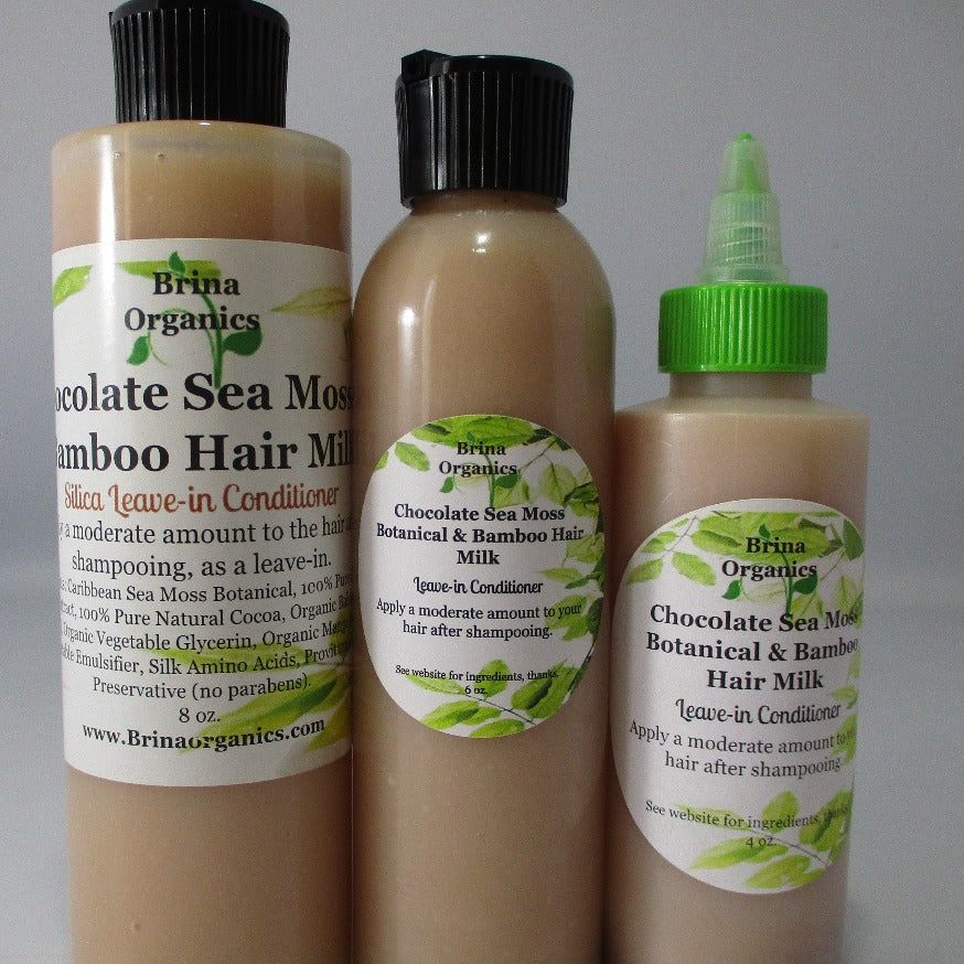 Chocolate sea moss bamboo hair milk, Brina Organics