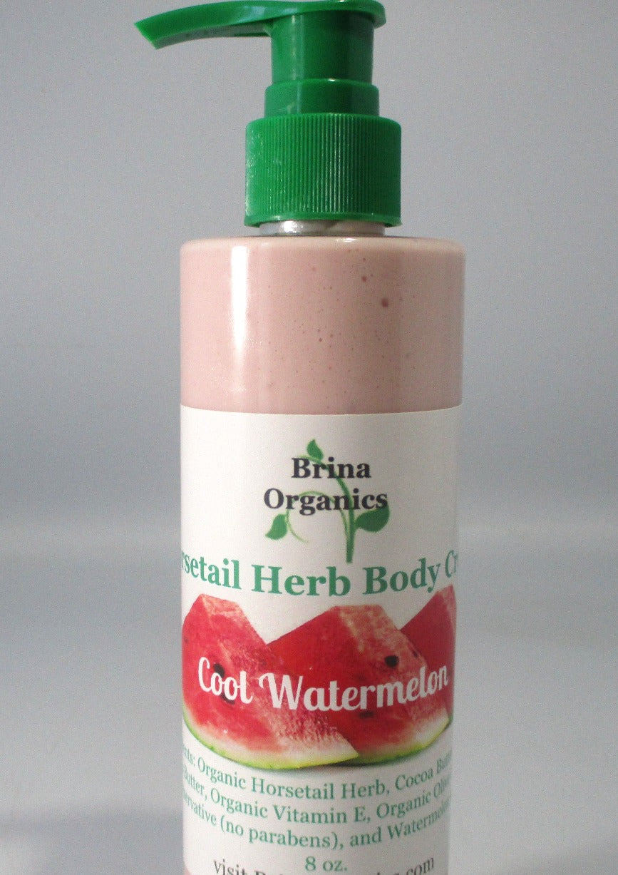 Horsetail Herb Body Cream, Cool Watermelon, Brina Organics