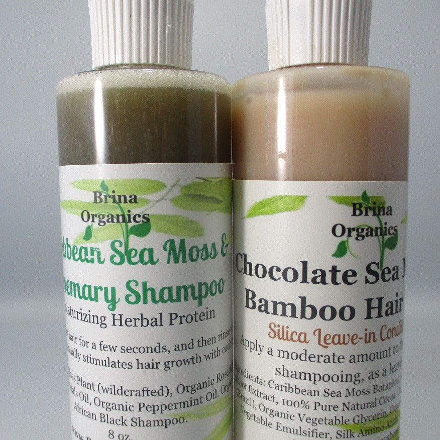 Sea Moss Hair Care Bundle Shampoo & Conditioner, Brina Organics