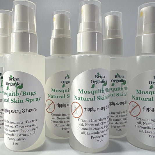 Mosquito/Bugs Natural Skin Spray, Natural Ingredients, Brina Organics