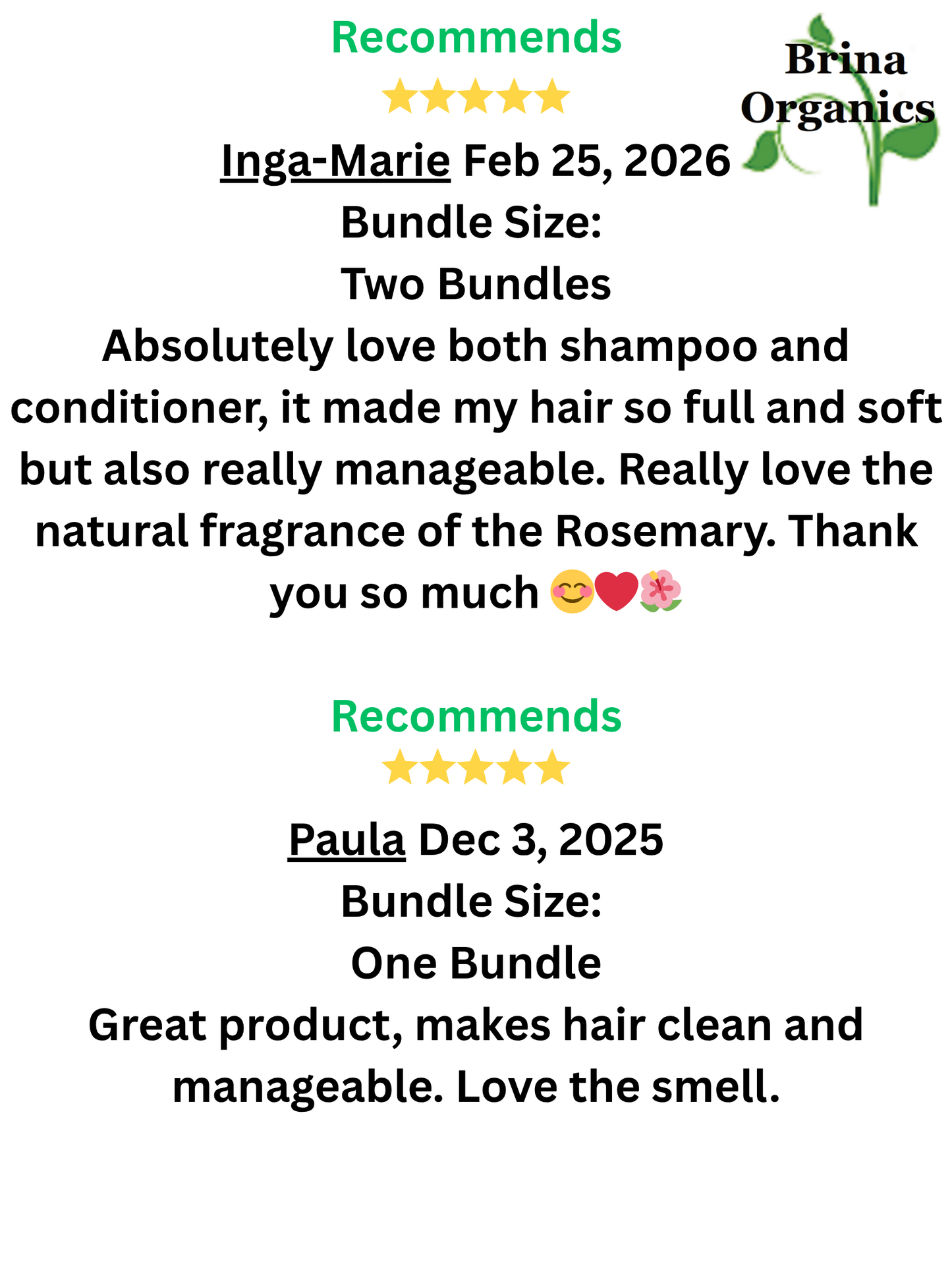Sea Moss Shampoo & Conditioner Bundle, Natural Shampoo & Conditioner