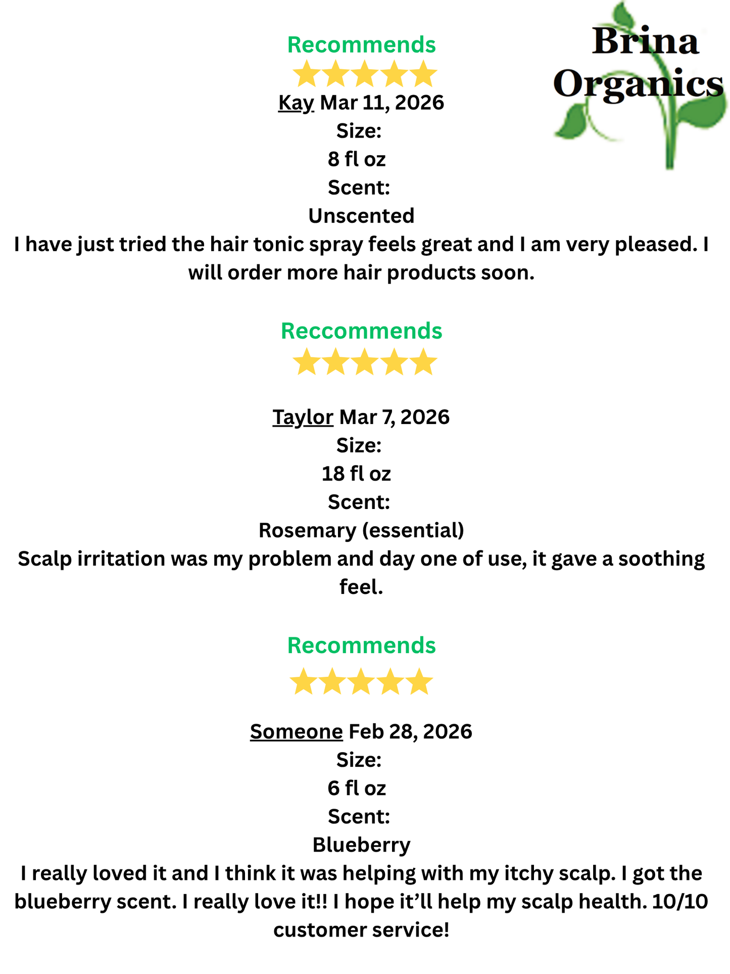 Speedy Hair Growth Tonic Spray, Saw Palmetto Berry & Sea Moss