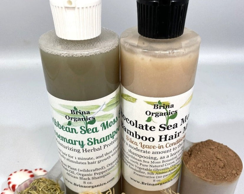 Sea Moss Hair Care Bundle Shampoo & Conditioner, Brina Organics