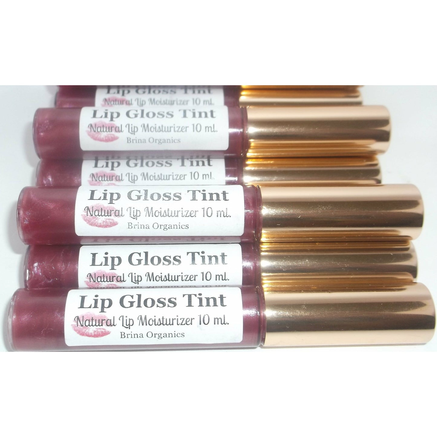 Natural Lip Moisturizer Gloss,  Medium Tint 6 ml. or Light Tint 10 ml., Brina Organics