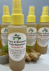 Ginger & Rosemary Scalp Stimulant - Daily Herbal Hydration, Brina Organics
