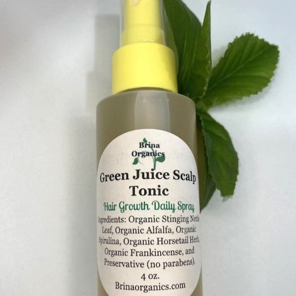 Green Juice Scalp Tonic, Hair Growth Daily Spray, Brina Organics