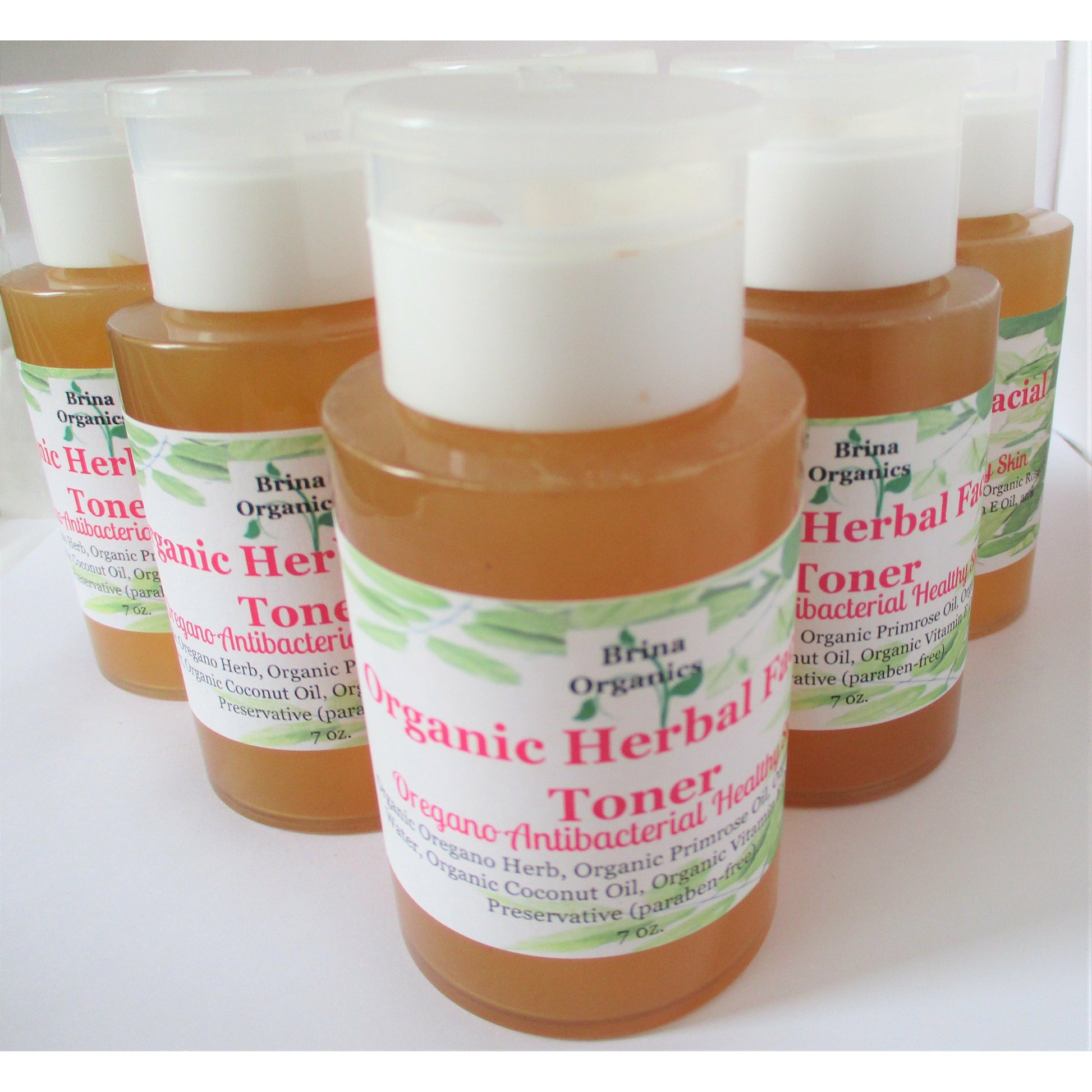 Organic Herbal Facial Toner 7 oz., Oregano Antibacterial Healthy Skin
