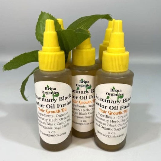 Rosemary Black Castor Oil Fusion for Scalp 2 oz., Hair Growth Oil