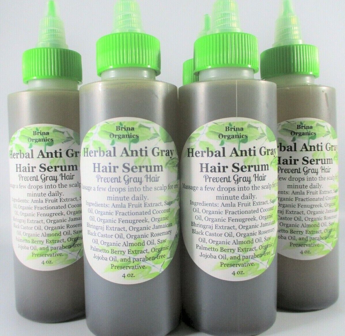 Herbal Anti Gray Hair Serum, Natural Hair Product, Brina Organics