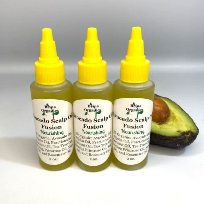 Avocado Scalp Oil Fusion, Nourishing Hair Growth Oil, Brina Organics