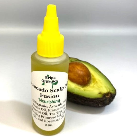Avocado Scalp Oil Fusion, Nourishing Hair Growth Oil, Brina Organics