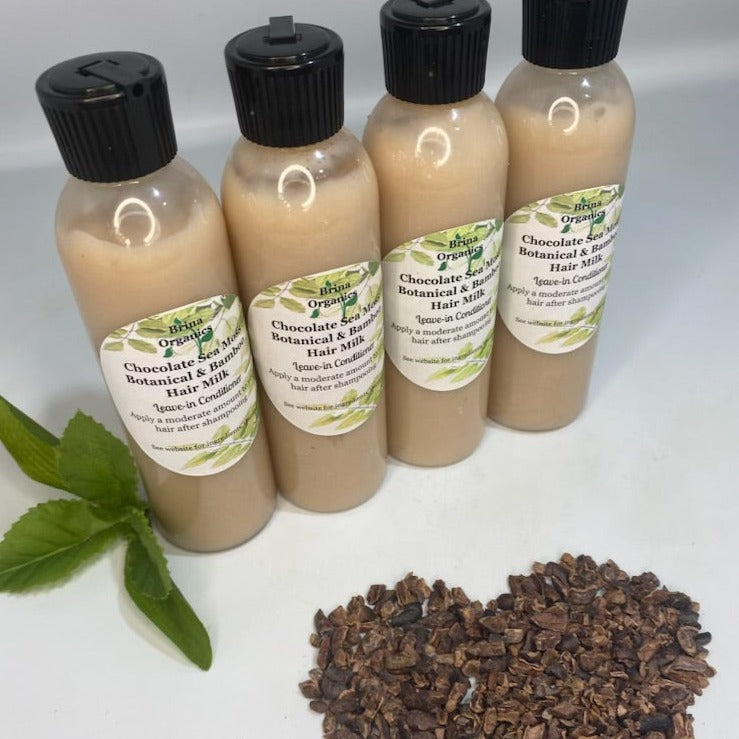 Chocolate Sea Moss & Bamboo Hair Milk, also Co-Wash Conditioner BESTSELLER, Brina Organics