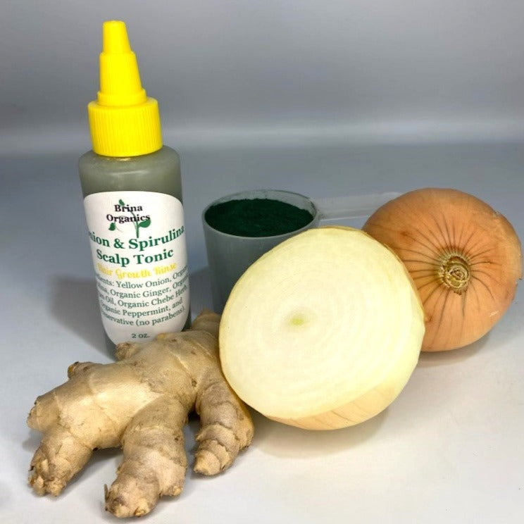 Onion & Spirulina Scalp Tonic, Hair Growth Rinse, Brina Organics