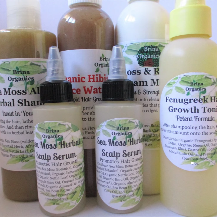 Optimal Natural Hair Growth 5-Step Bundle, Bestsellers, Brina Organics