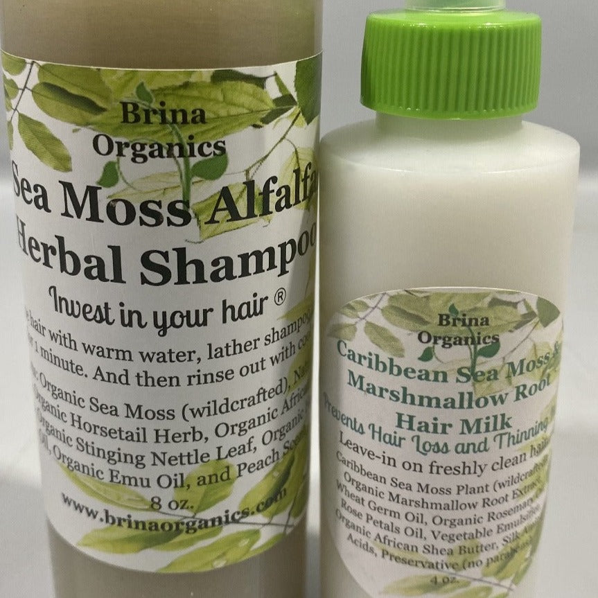 Sea Moss Alfalfa Shampoo & Sea Moss Marshmallow Conditioner Bundle