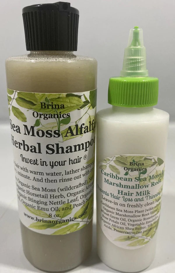 Sea Moss Alfalfa Shampoo & Sea Moss Marshmallow Conditioner Bundle