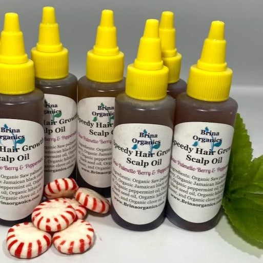 Speedy Hair Growth Scalp Oil Formula, Organic Saw Palmetto Berry & Peppermint